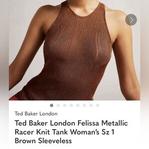 Ted Baker Shimmering Brown Tank Top